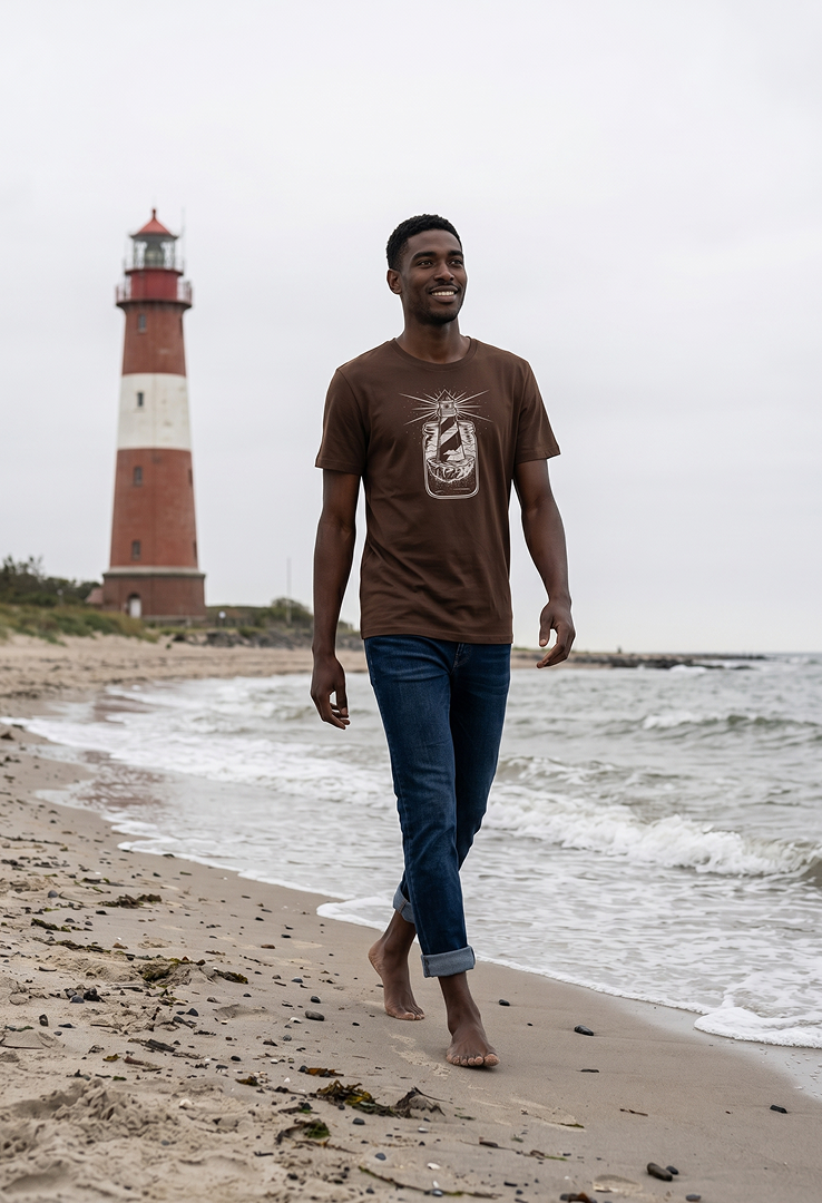 Print T-Shirt Leucht Feuer