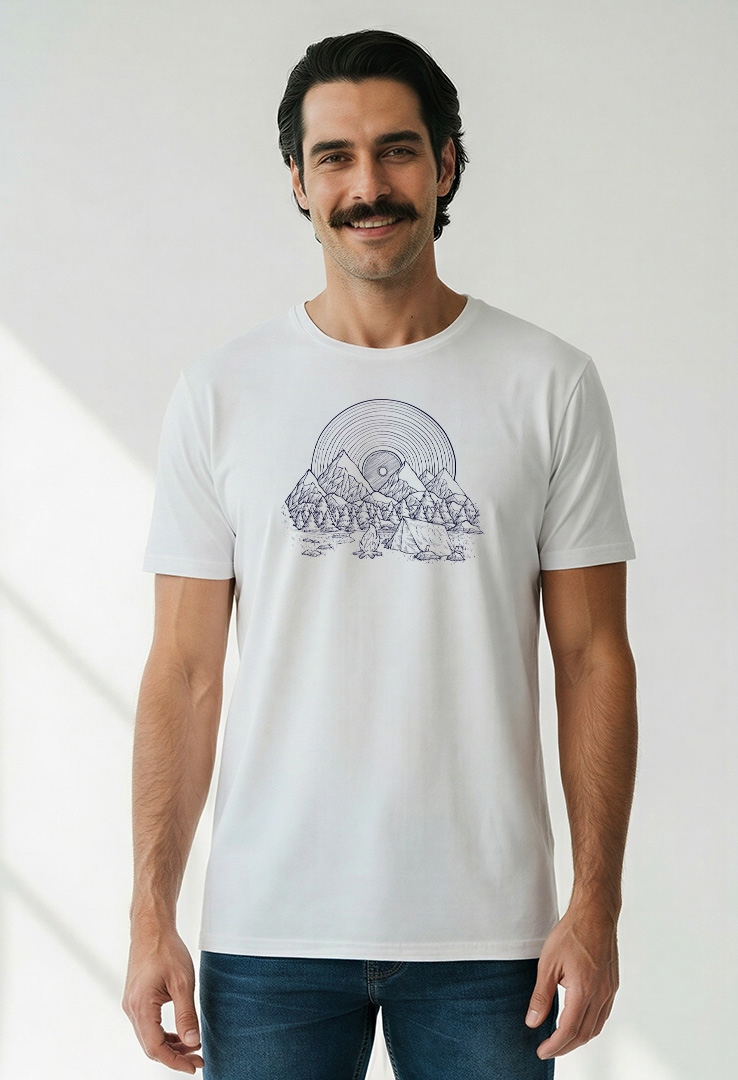 Print T-Shirt Vinyl Mountain