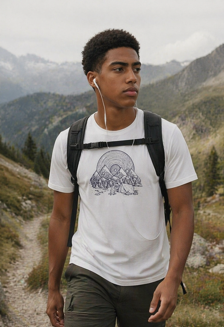 Print T-Shirt Vinyl Mountain