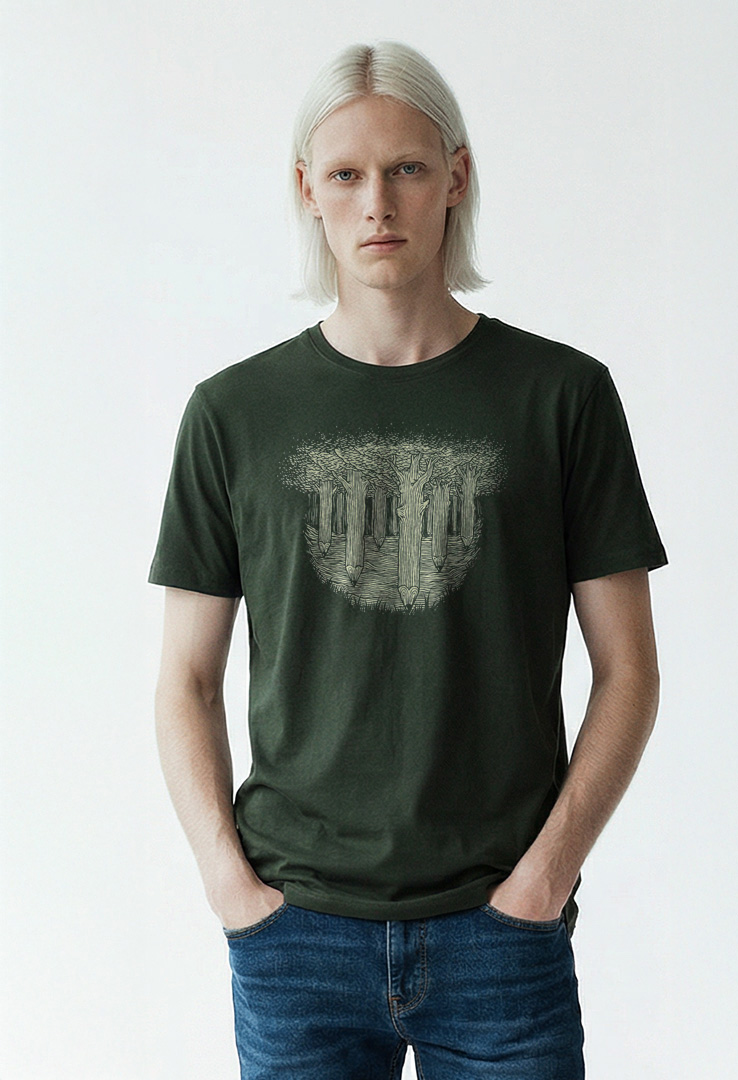 Print T-Shirt Bleistift Wald