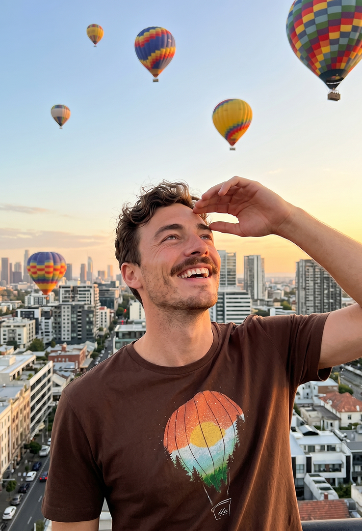 Print T-Shirt Ballon Night