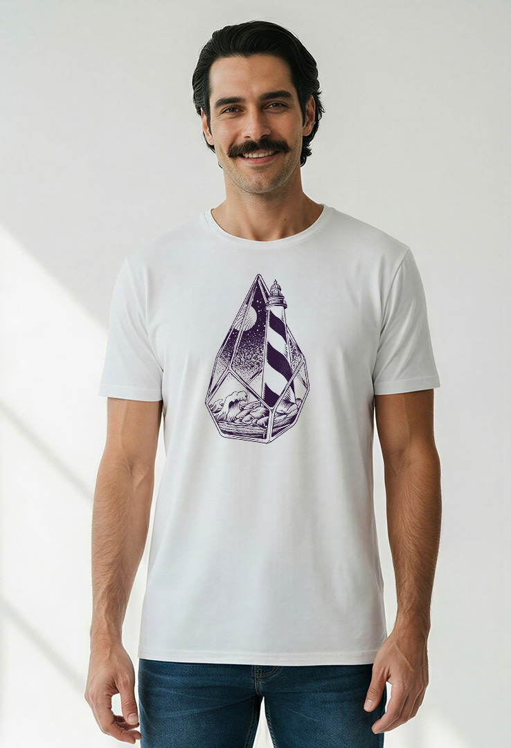 Print T-Shirt Leuchturm Glashaus