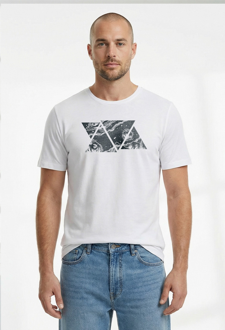 Print T-Shirt Space Domino
