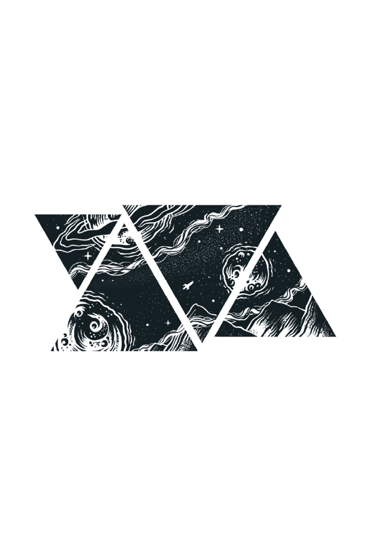 Print T-Shirt Space Domino