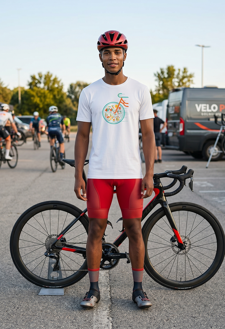 Print T-Shirt Bike Travel