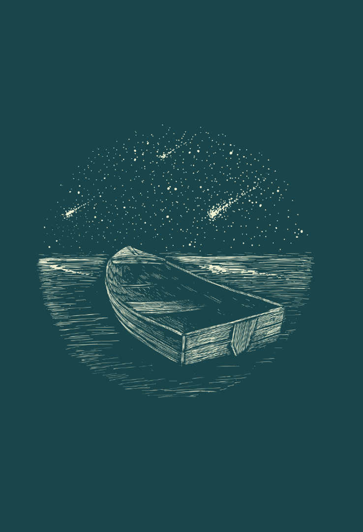 Print T-Shirt Sternschnuppen Boot