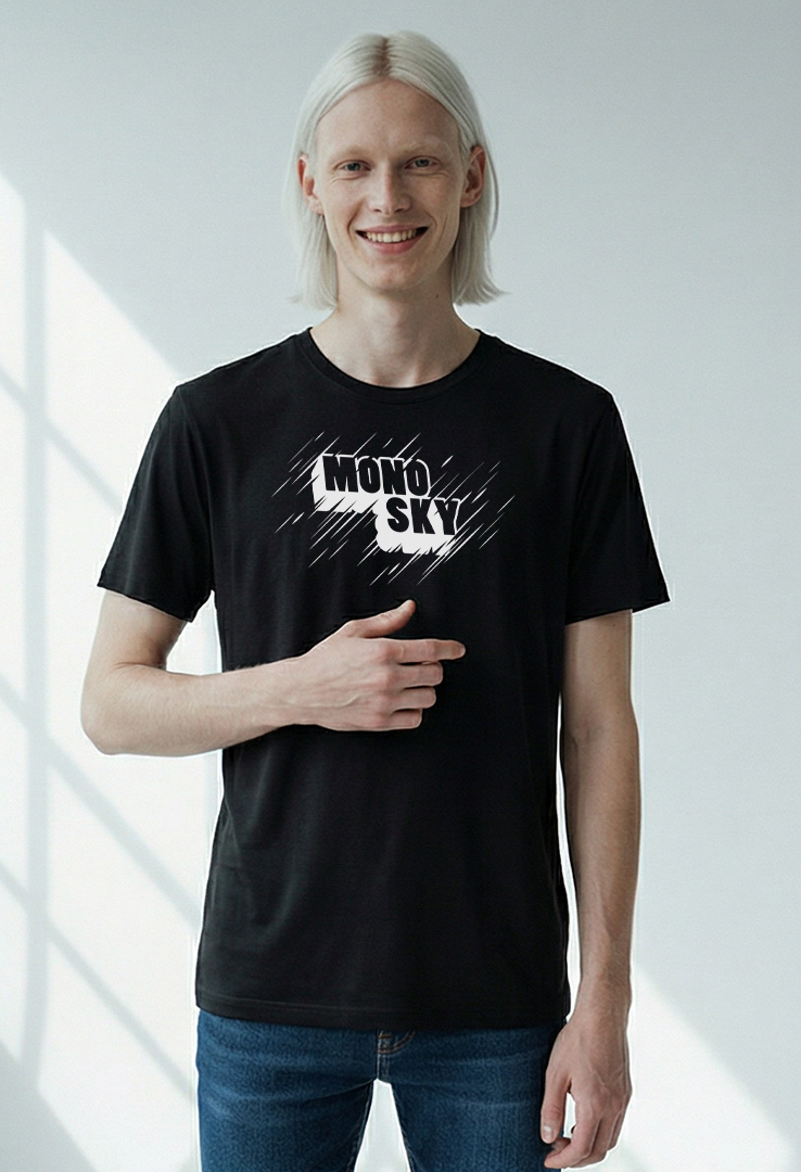 Print T-Shirt Mono Sky
