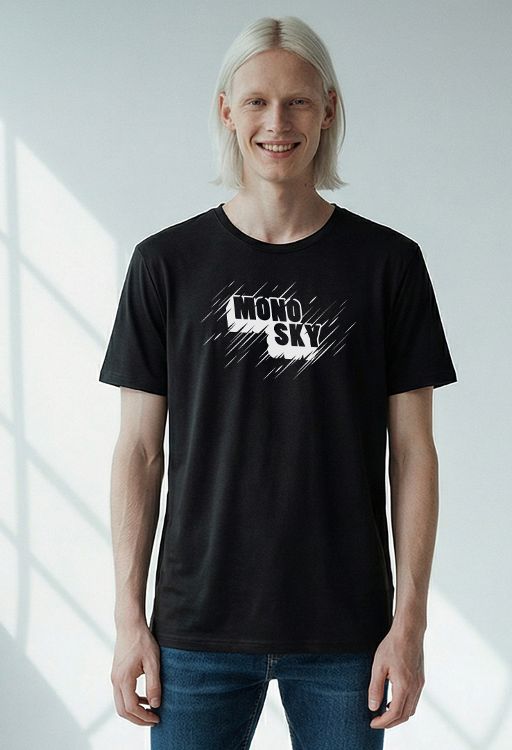 Print T-Shirt Mono Sky