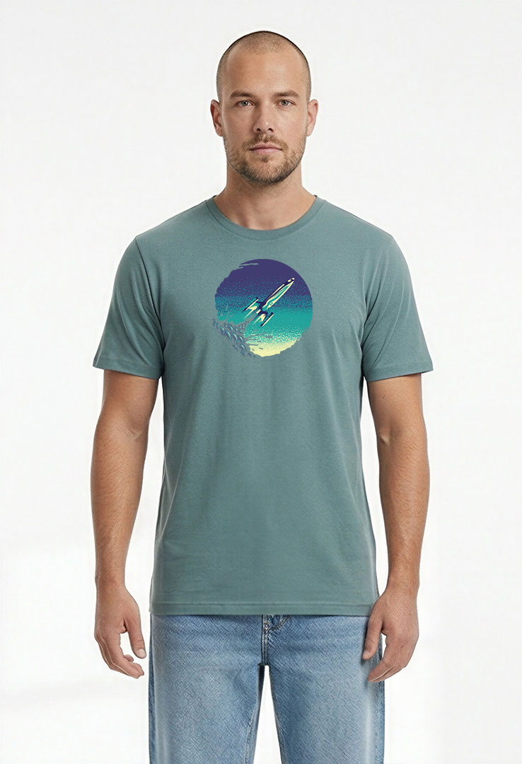 Print T-Shirt Rocket Sky