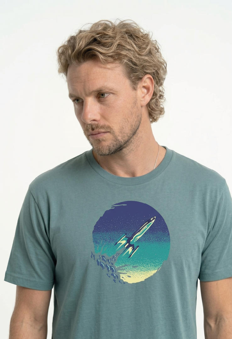 Print T-Shirt Rocket Sky