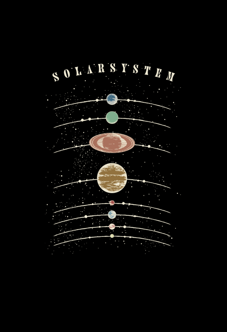 Print T-Shirt Solarsystem