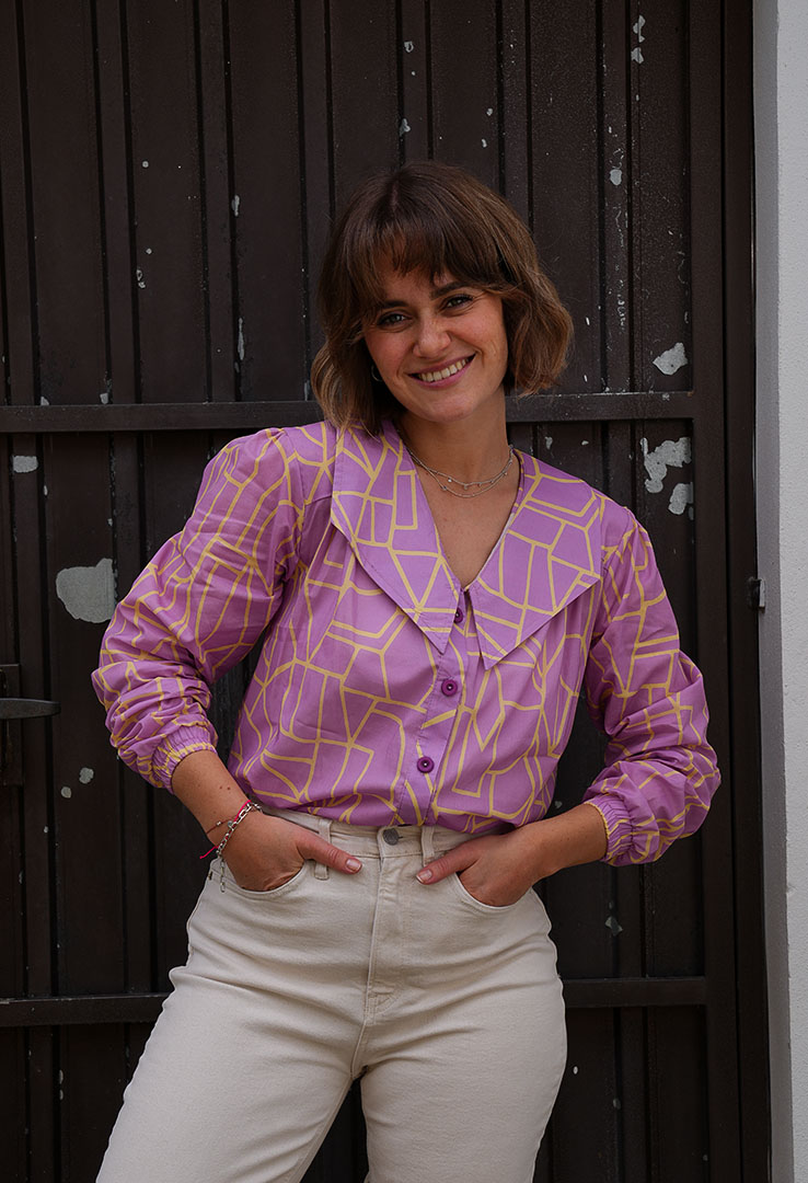 „Pink Vibes“ Baumwollbluse