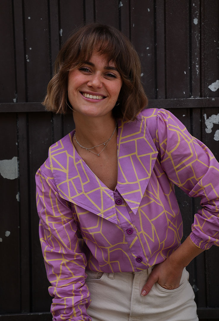 „Pink Vibes“ Baumwollbluse