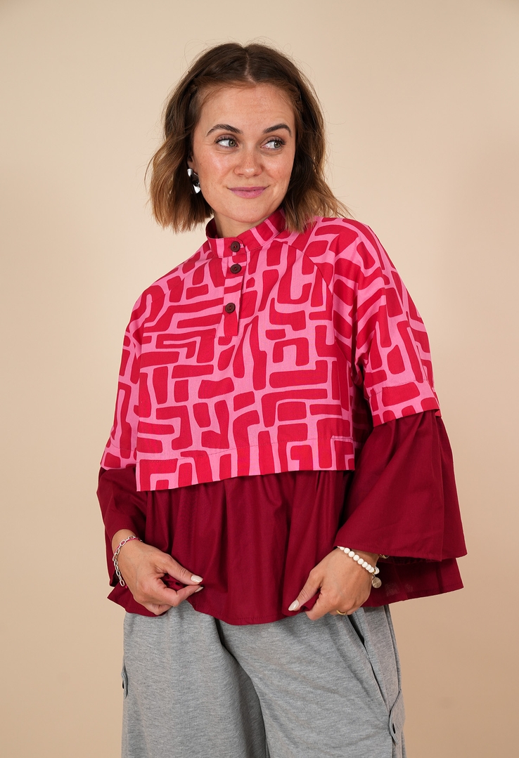 Statement-Bluse „Graphic Flow“