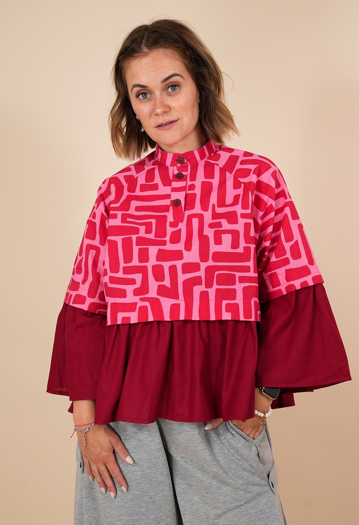 Statement-Bluse „Graphic Flow“
