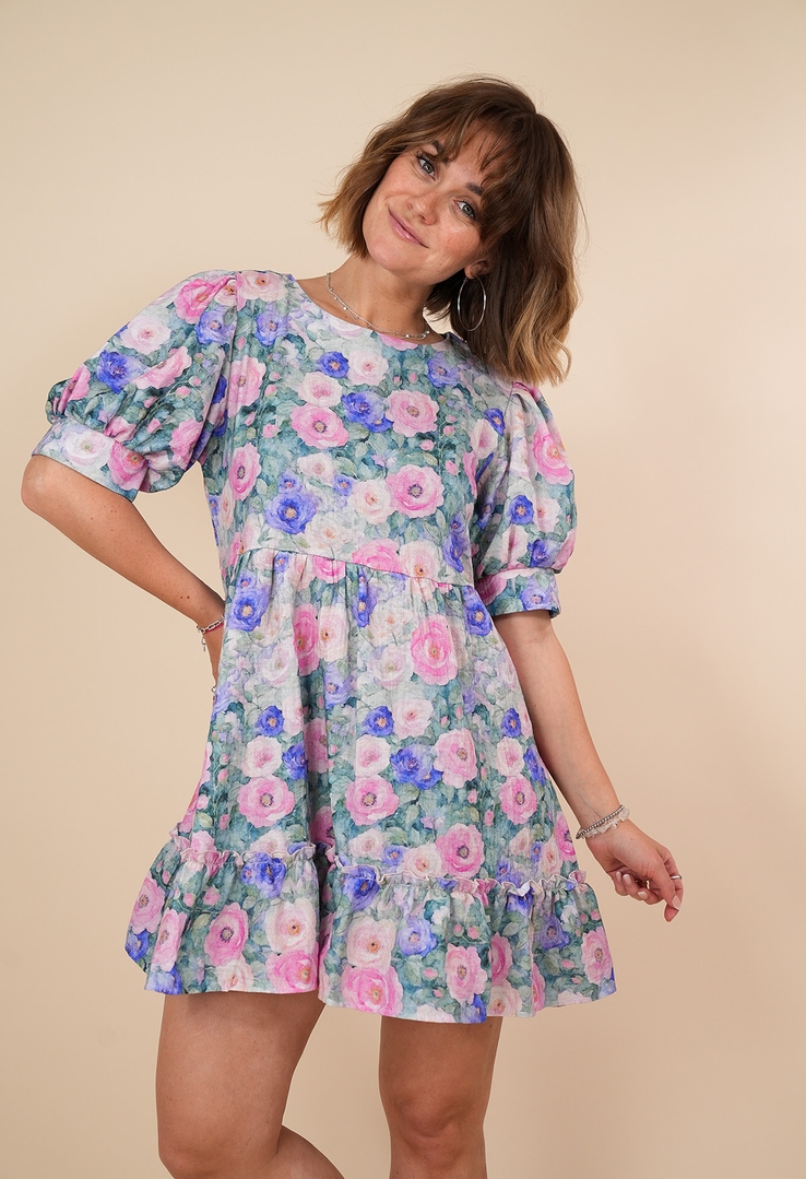 Verspieltes Baumwollkleid „Bloom Garden“