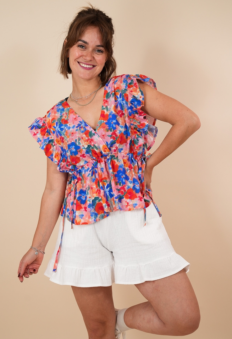 Soft Ruffle Musselin-Shorts