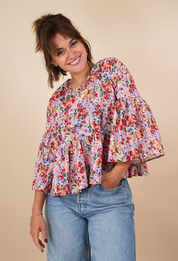 "Wildflower Boho" Blusenshirt