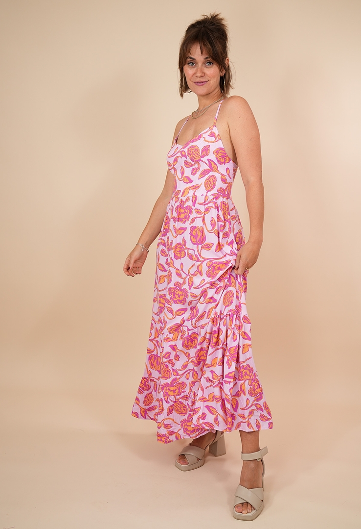 "Sunset Bloom" Maxikleid