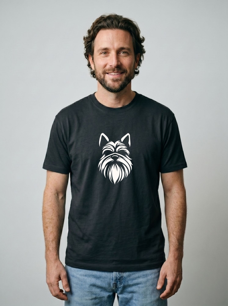 Print-T-Shirt Baron Muzzle aus Modal und Baumwolle
