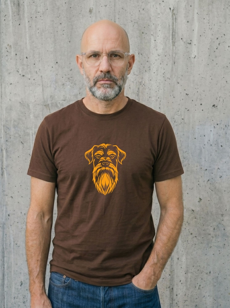 Print-T-Shirt Shadow Beard aus Modal und Baumwolle