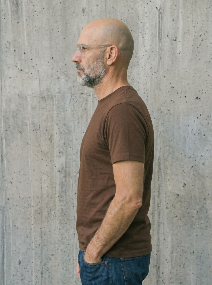 Print-T-Shirt Shadow Beard aus Modal und Baumwolle