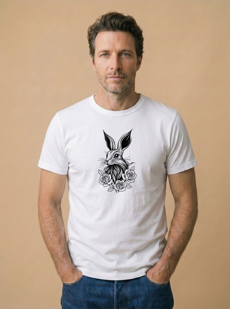 Print-T-Shirt Rosebound aus Modal und Baumwolle