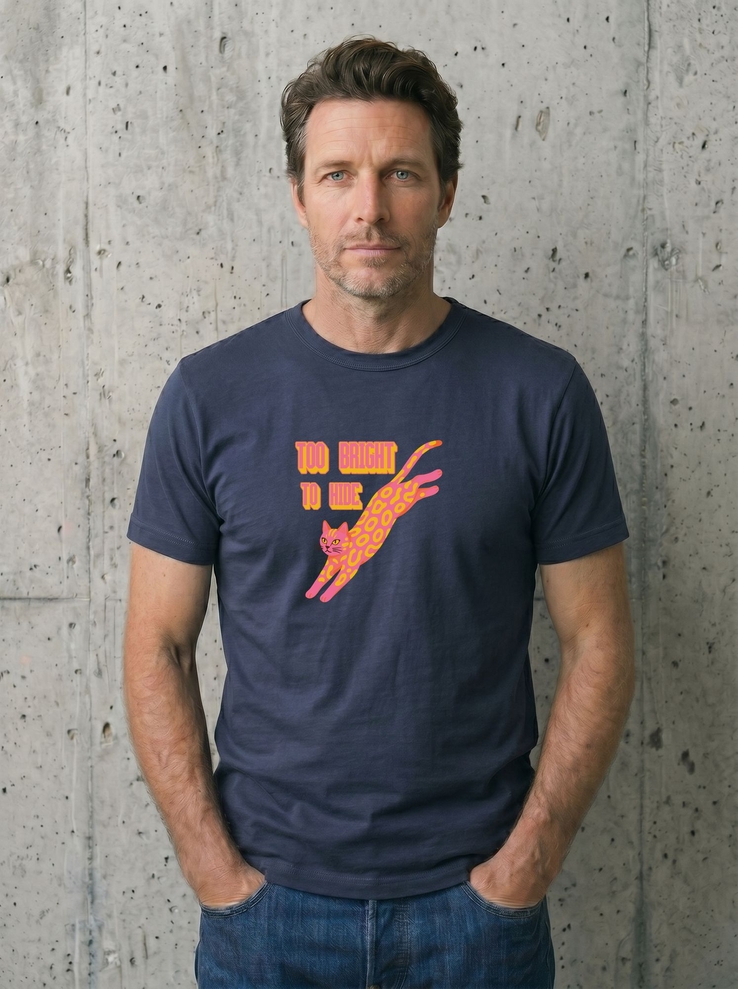 Print-T-Shirt Too Bright To Hide aus Modal und Baumwolle