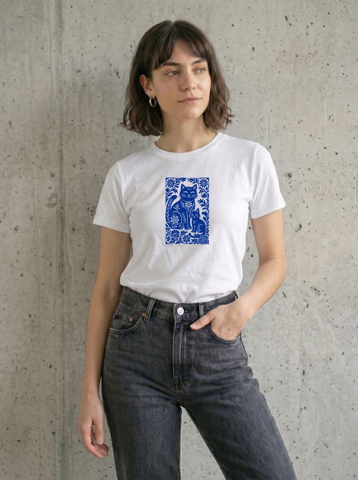 Print-T-Shirt Lusatia Bloom aus Modal und Baumwolle