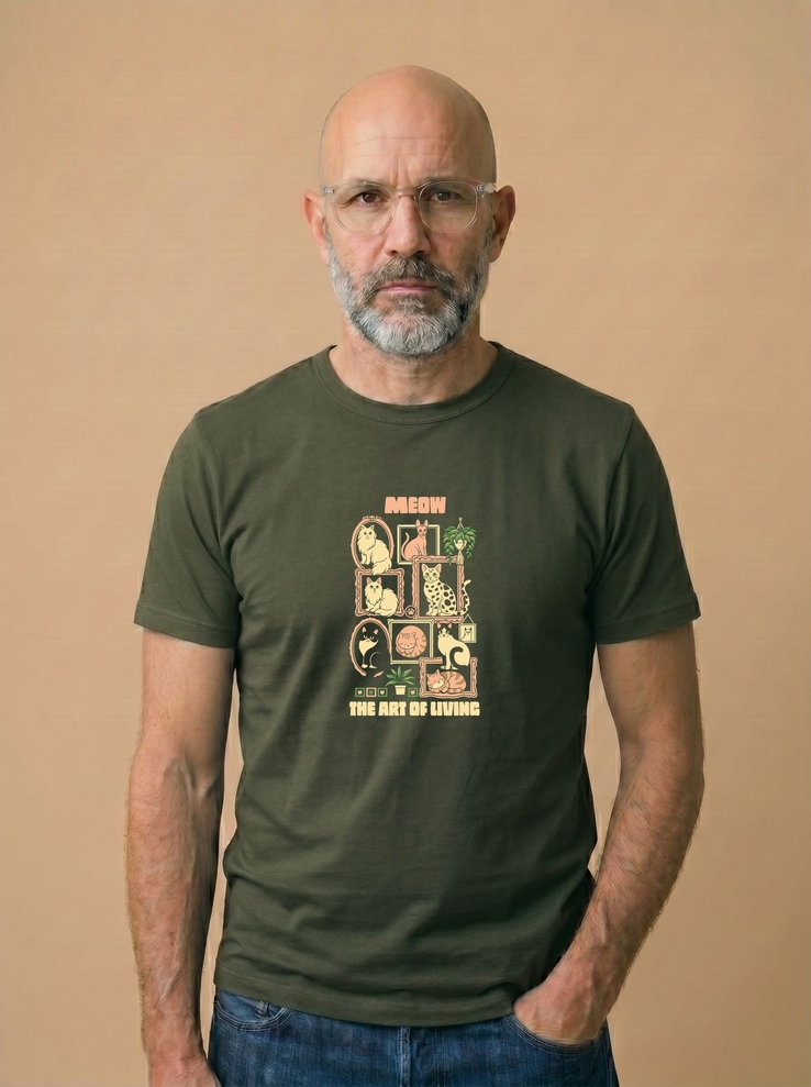 Print-T-Shirt The Art Of Living aus Modal und Baumwolle