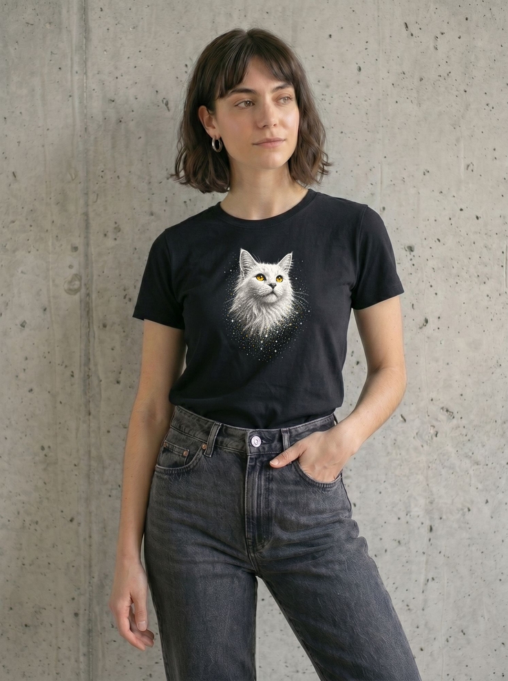 Print-T-Shirt Sternenstaubseele aus Modal und Baumwolle