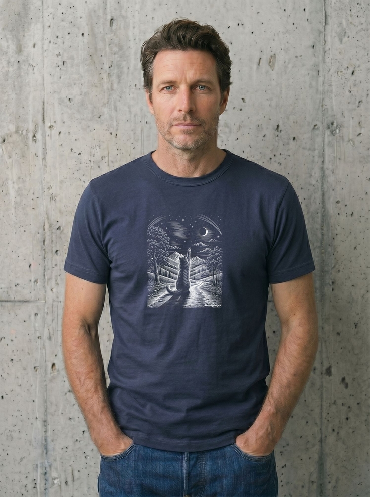 Print-T-Shirt Mondfänger aus Modal und Baumwolle