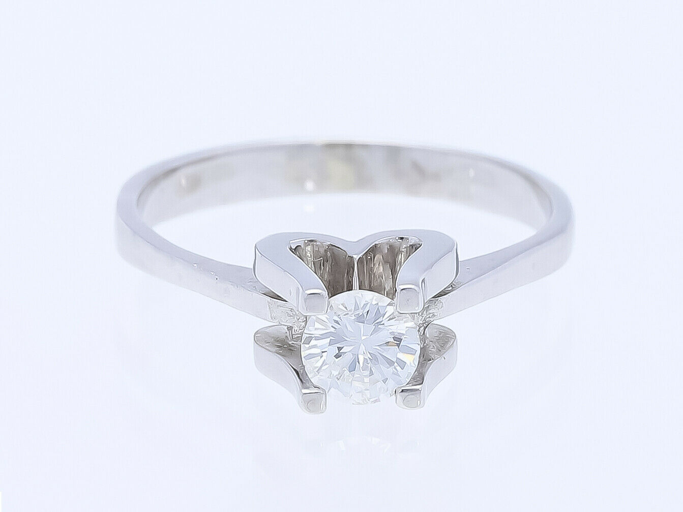 🦚 vintage Verlobung Ring Solitaire Brillant 0,40 Karat 585 Gold Wert: 2.400,- EUR