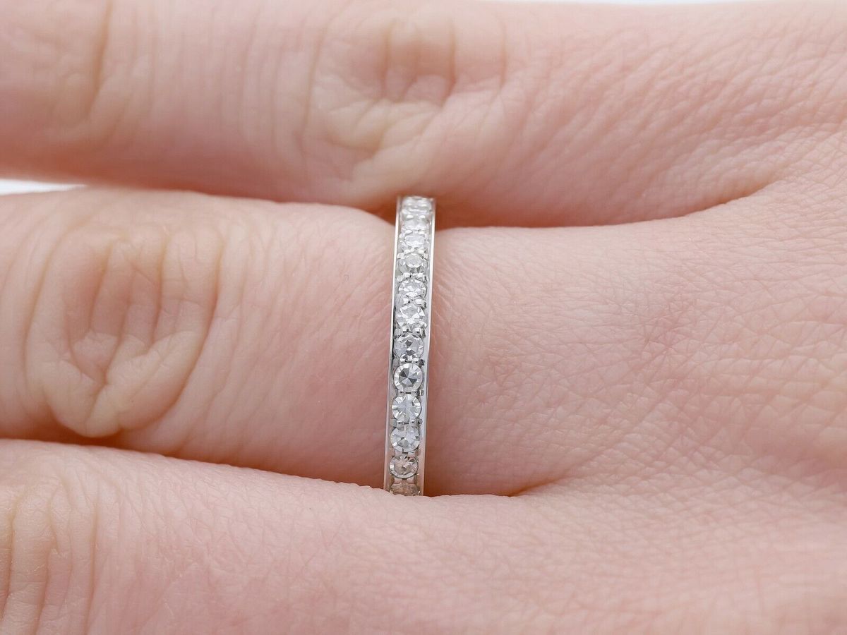 Memoire Ring Mit Diamanten, 0,25 Ct, 585er Weißgold 40007091