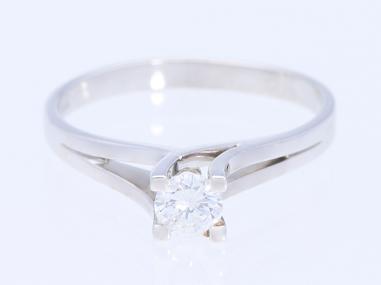 🦚 vintage Verlobung Ring 0,33 Karat Solitaire Brillant 585 Gold 14 Karat