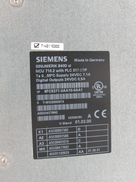 Siemens Sinumerik 840d Sl Ncu710 2 6fc5371 0aa10 0aa1 Version A Neuwertig Ik Industry
