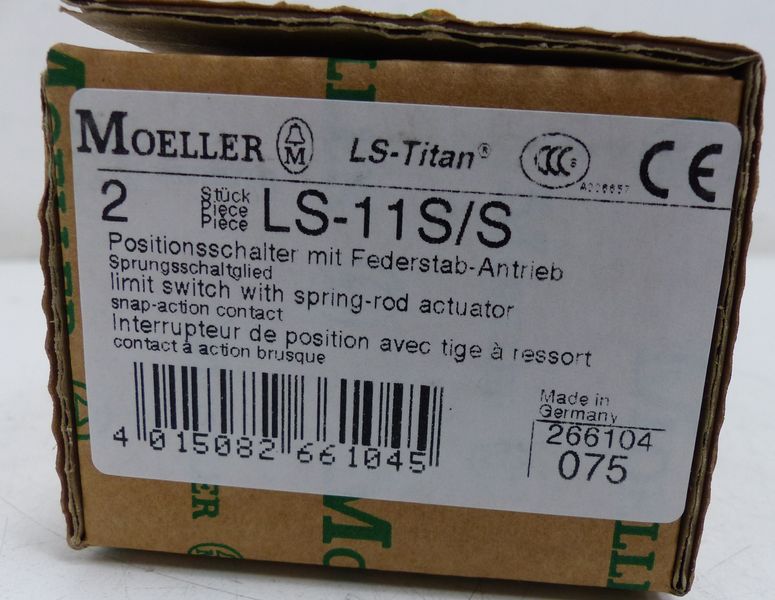 Moeller Ls 11s S 2 Stuck Piece Positionsschalter Mit Federstab Unused Ovp Ik Industry