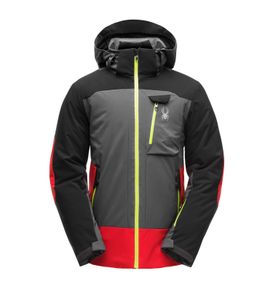 Spyder M Flywheel GTX Jacket - Herren Gore-Tex Skijacke Snowboard Jacke - 181730-069 schwarz/grau/vulkanrot