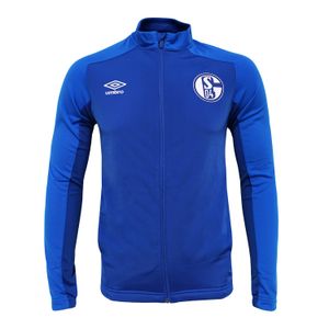 umbro FC Schalke 04 - Kinder Knit Jacket Polyesterjacke Trainingsjacke - 79623U-FMJ blau