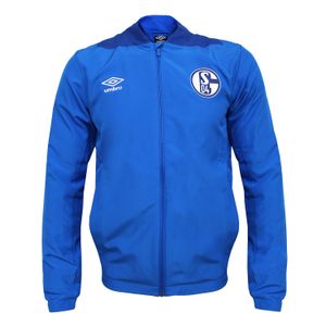 umbro FC Schalke 04 - Herren Woven Jacket Präsentationsjacke - 79630U-FMH blau