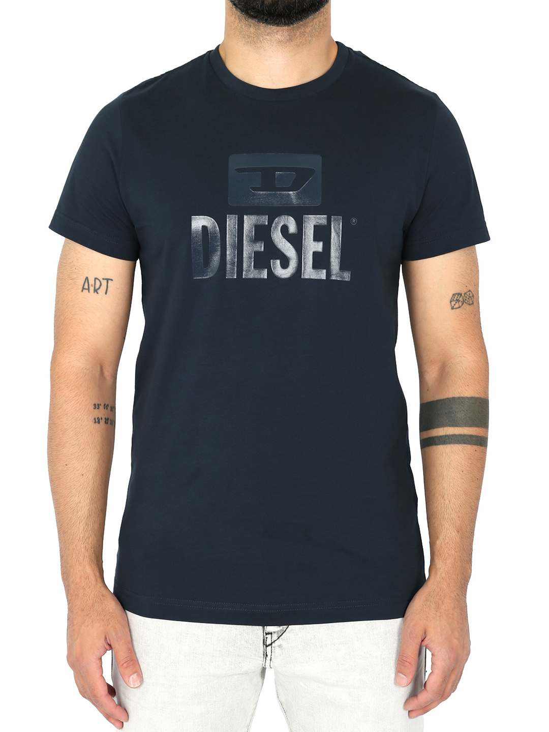 DIESEL｜SHORT-SLEEVED ROUND NECK T-SHIRTS (A10398 0BLAN Diesel Shirt Mens Fit S Gray Short Sleeve Tee Crew Cotton | eBay