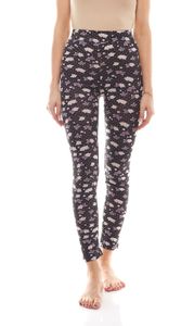 FUNKY BUDDHA Leggings Floral Leggings de loisirs pour femmes Noir FUNKY BUDDHA Leggings Floral Leggings de loisirs pour femmes Noir