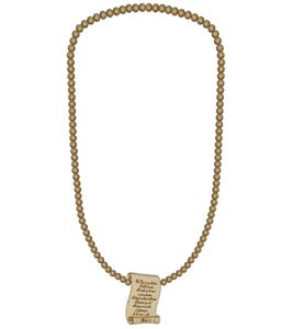 WOOD FELLAS neck jewelry Beautiful necklace with wood pendant Psalm 23 Beige WOOD FELLAS neck jewelry Beautiful necklace with wood pendant Psalm 23 Beige