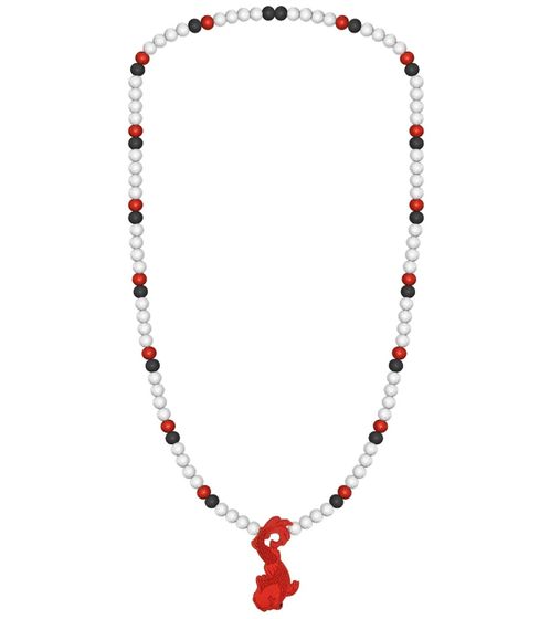 WOOD FELLAS lâche collier de bijoux en bois avec pendentif Koi Blanc / Rouge / Noir