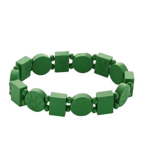 WOOD FELLAS bijoux fantaisie bracelet en bois chic en bois de tilleul vert