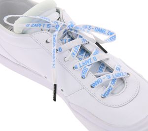 TubeLaces Shoes Laces Oktoberfest Munich funny shoelaces O'zapft is White/Light Blue