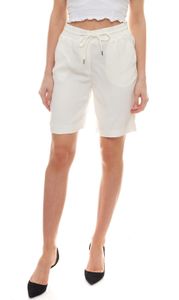 soyaconcept shorts pantalon estival dames shorts de loisirs avec cravate blanc