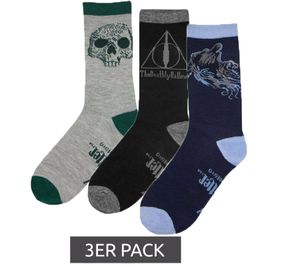 3er Pack Harry Potter Strümpfe zauberhafte Socken Heiligtümer des Todes Bunt