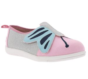 EMU Australia Butterfly Turn chaussures sneakers enfants scintillantes rose / turquoise