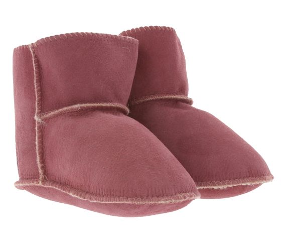 lamino en peau de mouton bottes bottes d´hiver confortables pour les enfants rose